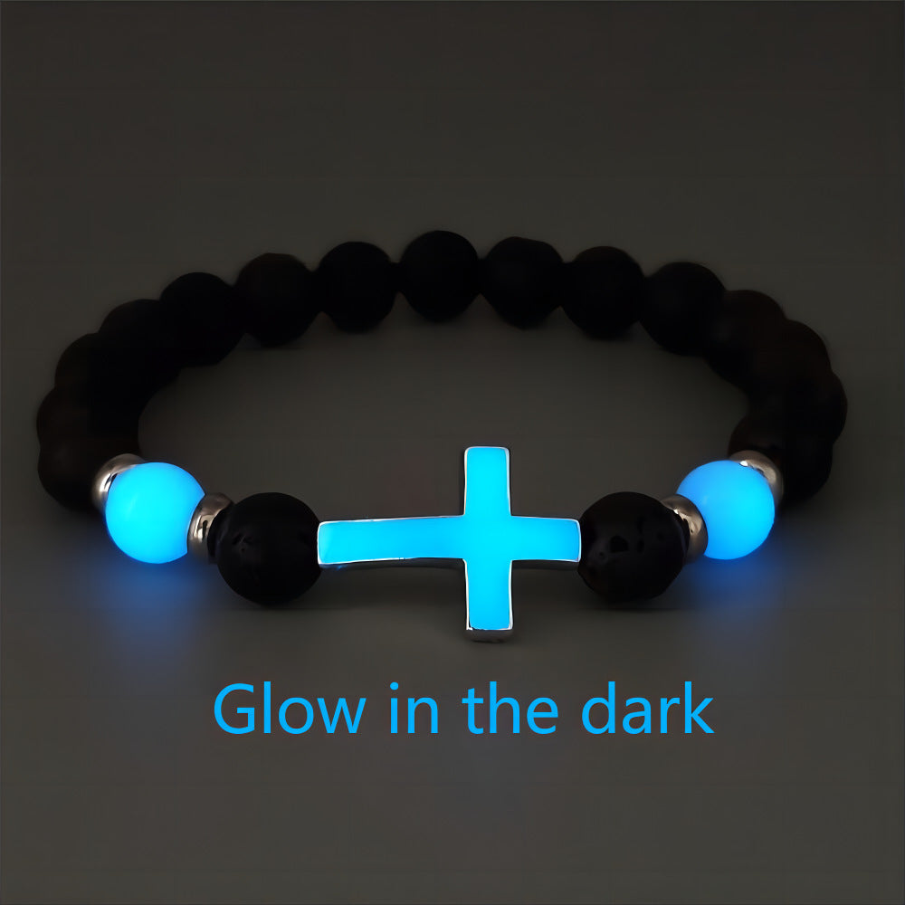 Croix brillant dans le noir BRACELET