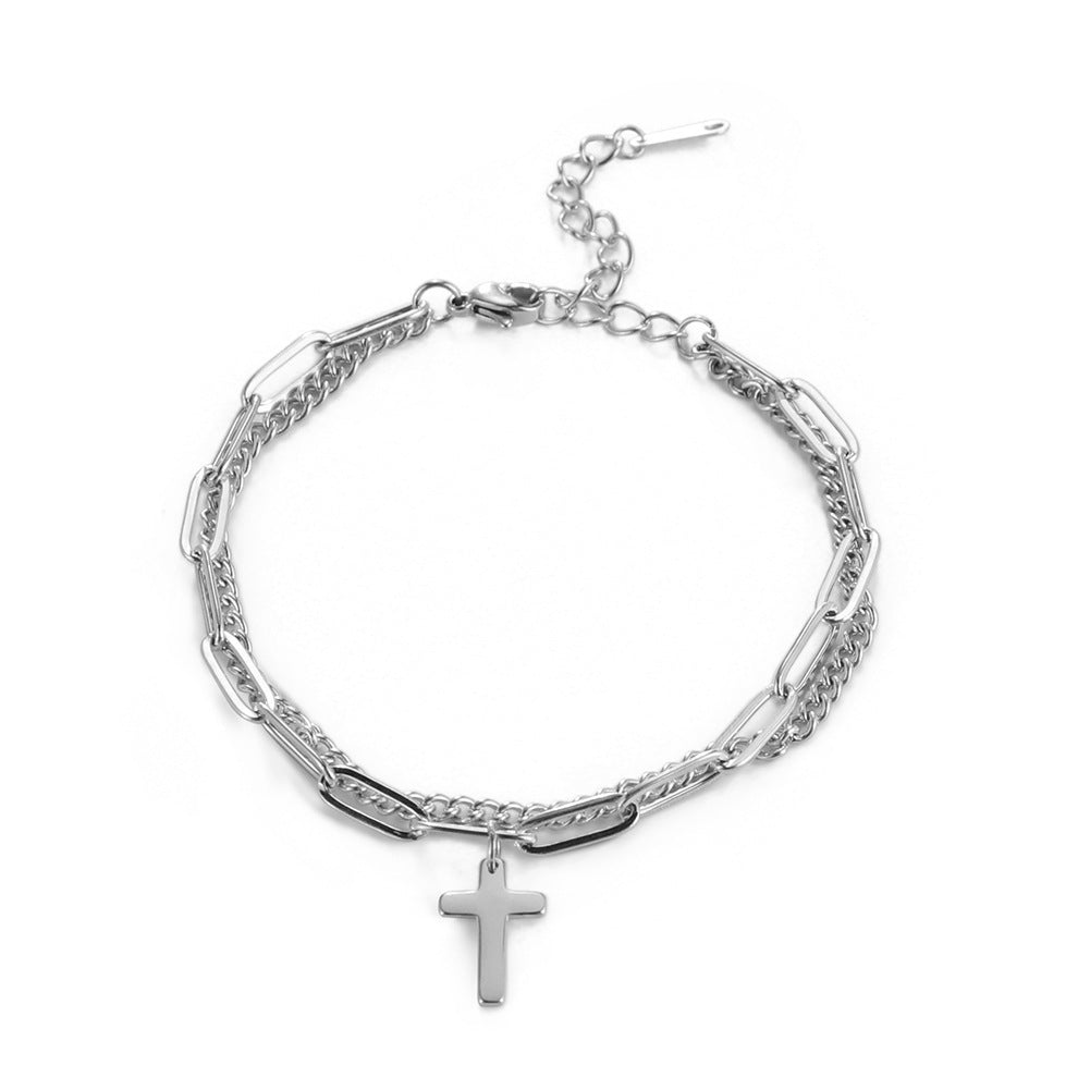 Chaine avec croix en Titanium BRACELET
