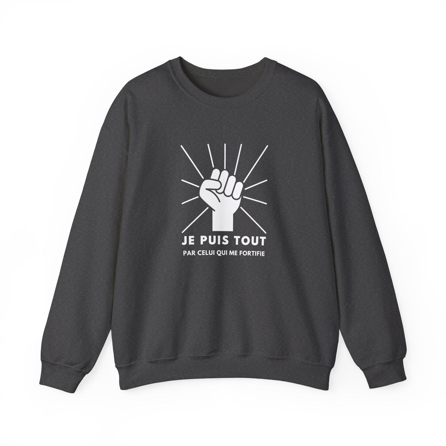 Je puis tout par celui qui me fortifie CREWNECK