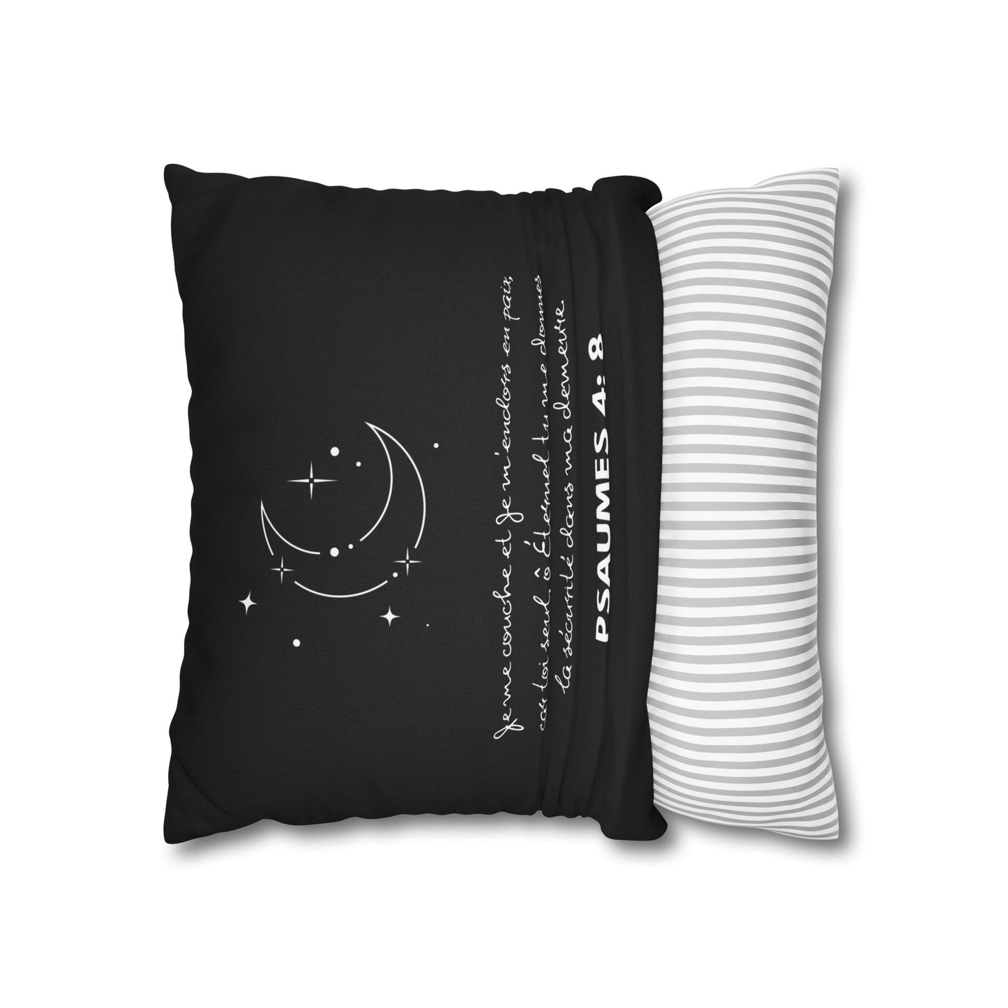 Je me couche et je m'endors en paix HOUSSE - Black