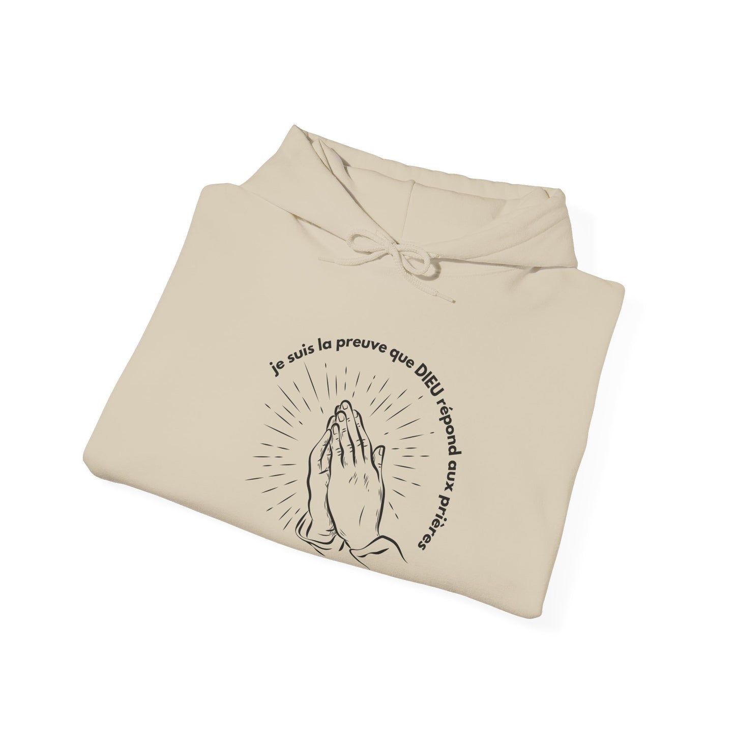 Je suis la preuve que Dieu répond aux prières HOODIE