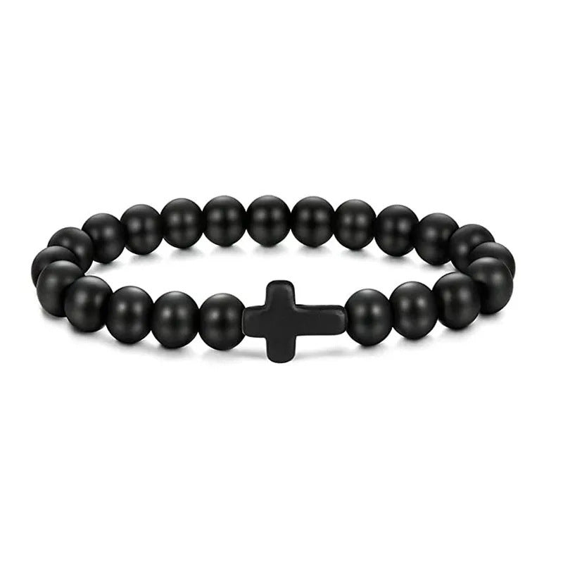 Perles et croix BRACELET