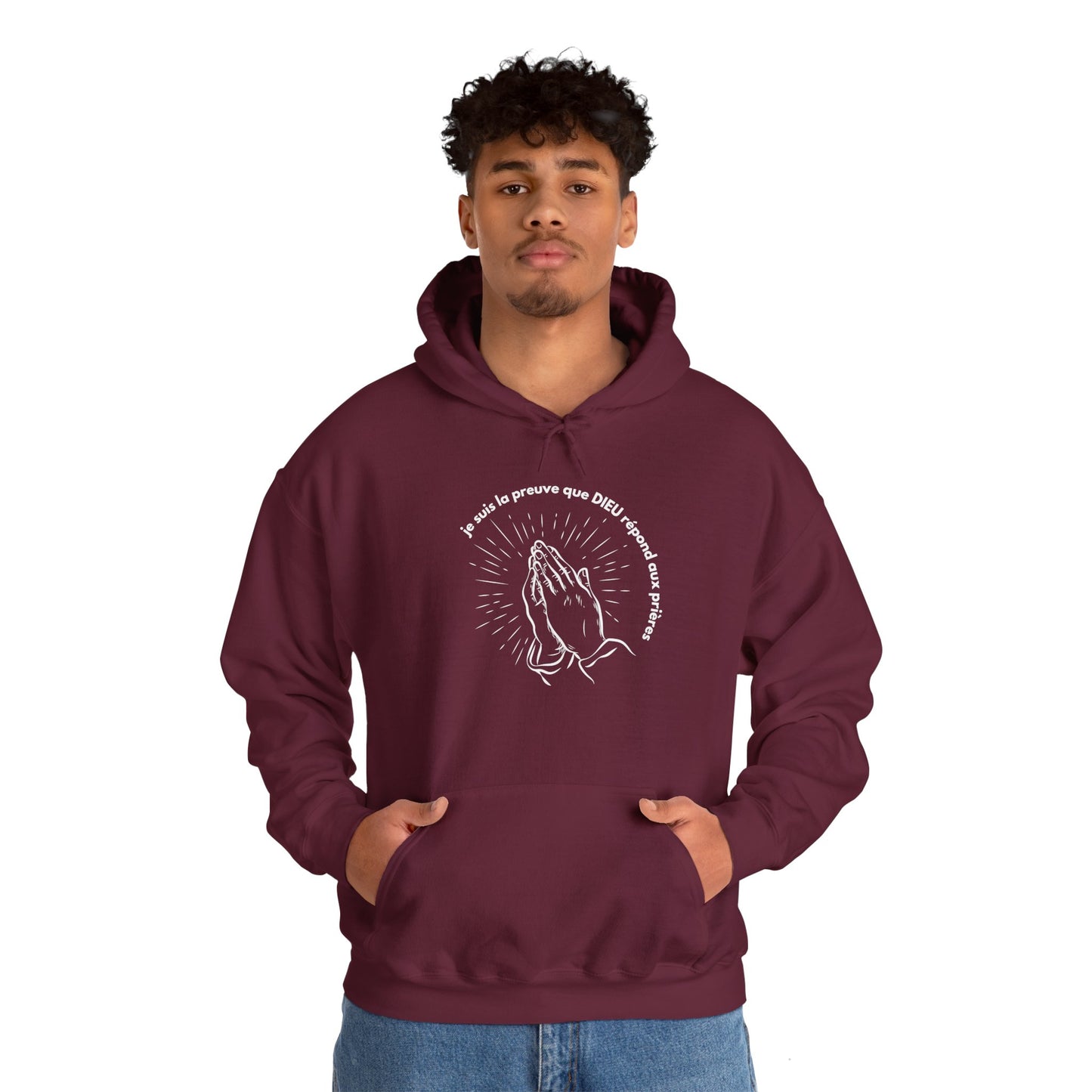 Je suis la preuve que Dieu répond aux prières HOODIE