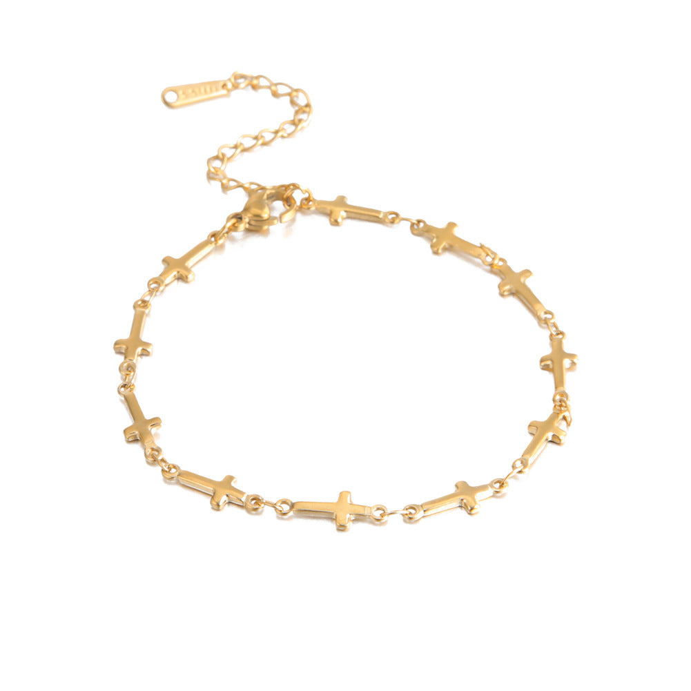 Croix en acier inoxydable BRACELET & COLLIER