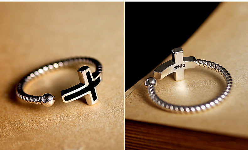 Croix noire BAGUE