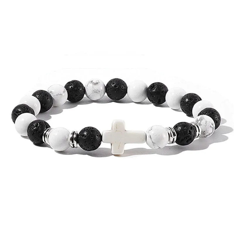 Perles et croix BRACELET