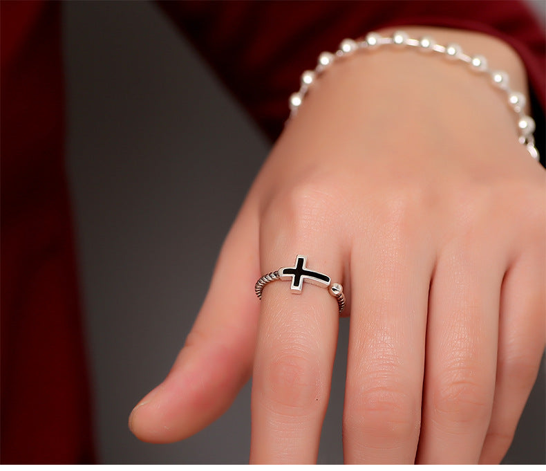 Croix noire BAGUE
