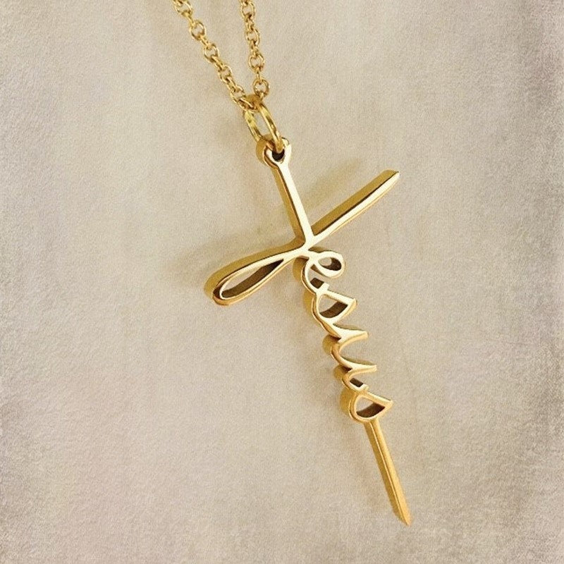 Pendentif Jésus en forme de croix COLLIER
