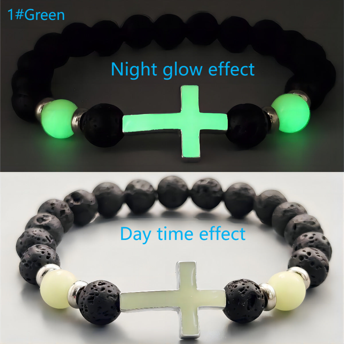 Croix brillant dans le noir BRACELET