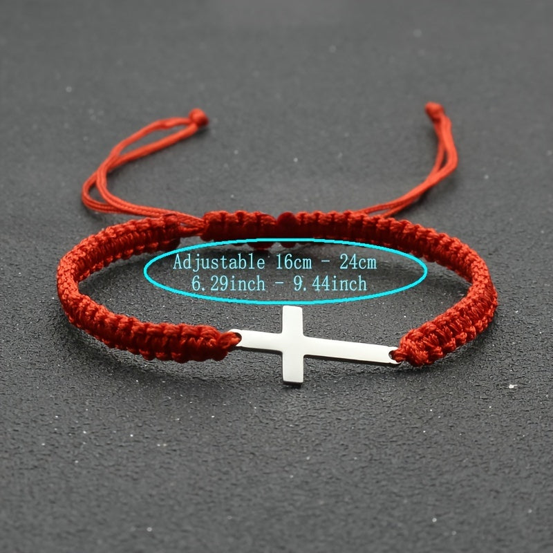 Croix sur nylon tissé BRACELET