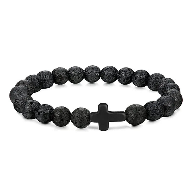 Perles et croix BRACELET