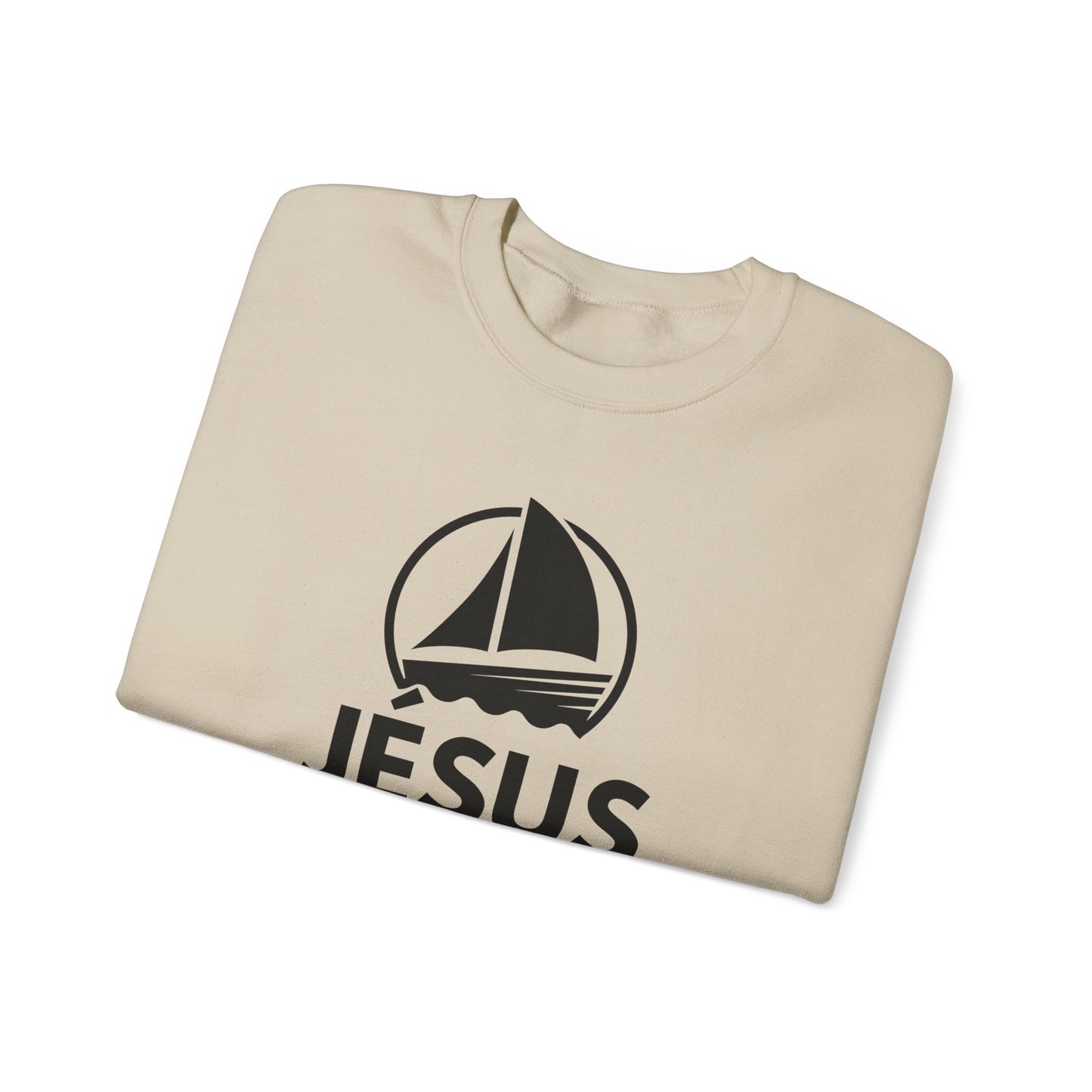 Jésus dans mon bâteau CREWNECK