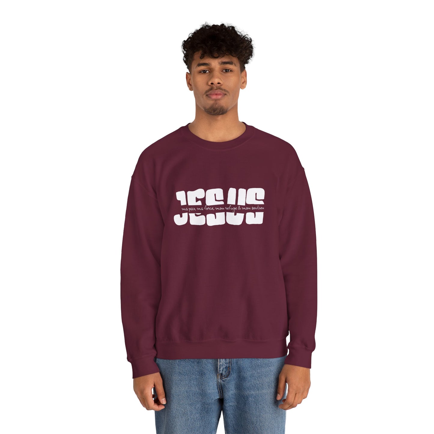 Jésus, ma paix, ma force, mon refuge & ma paix CREWNECK