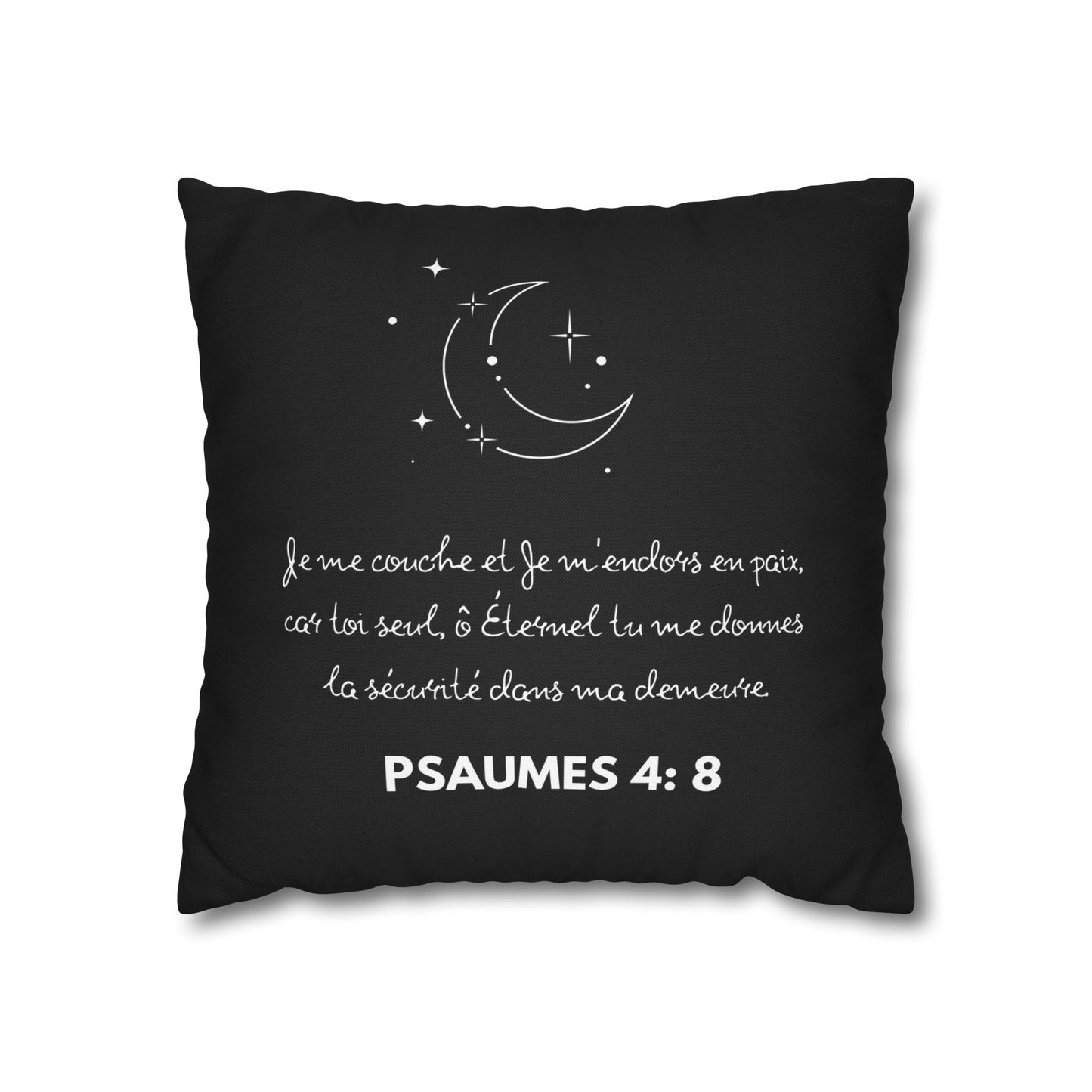Je me couche et je m'endors en paix HOUSSE - Black