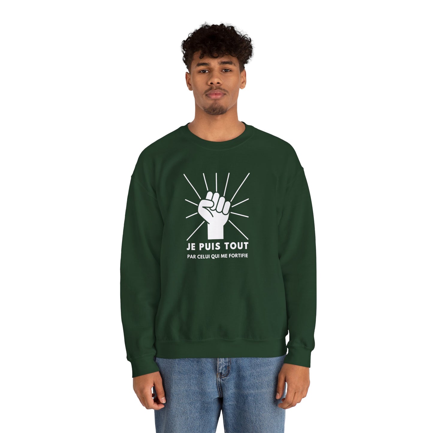 Je puis tout par celui qui me fortifie CREWNECK