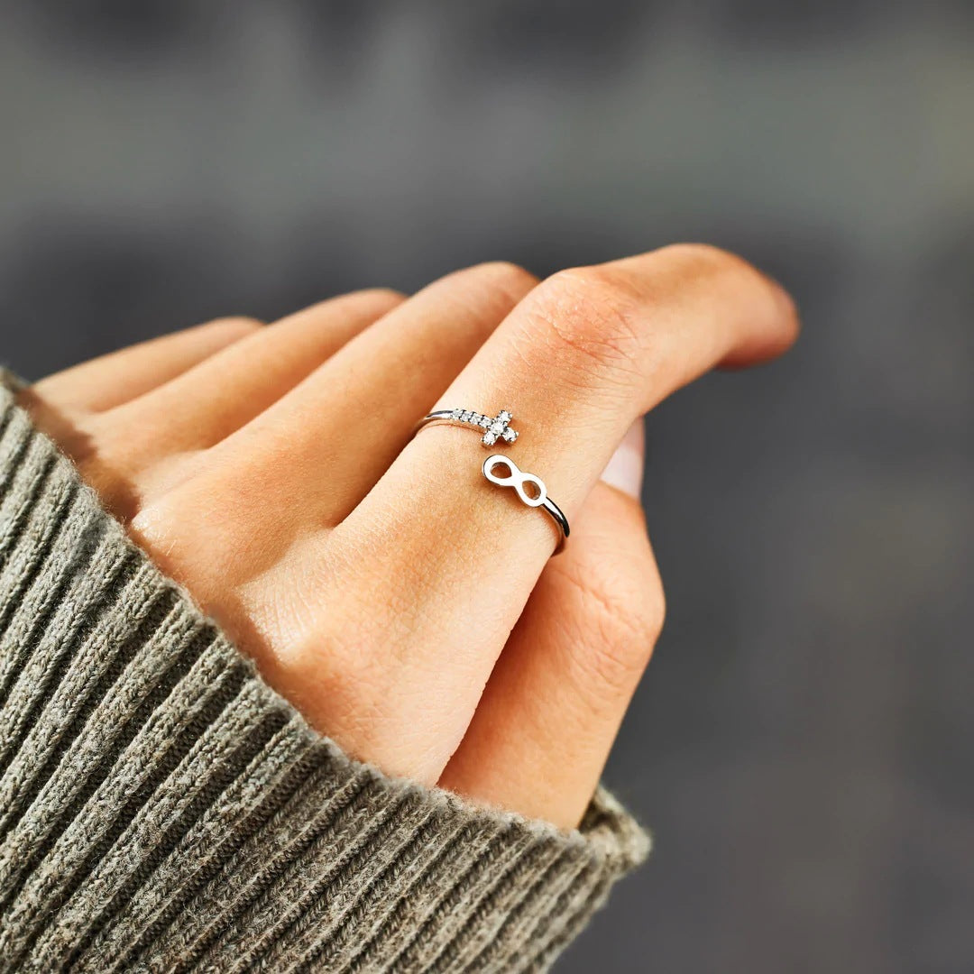Croix et signe infini BAGUE