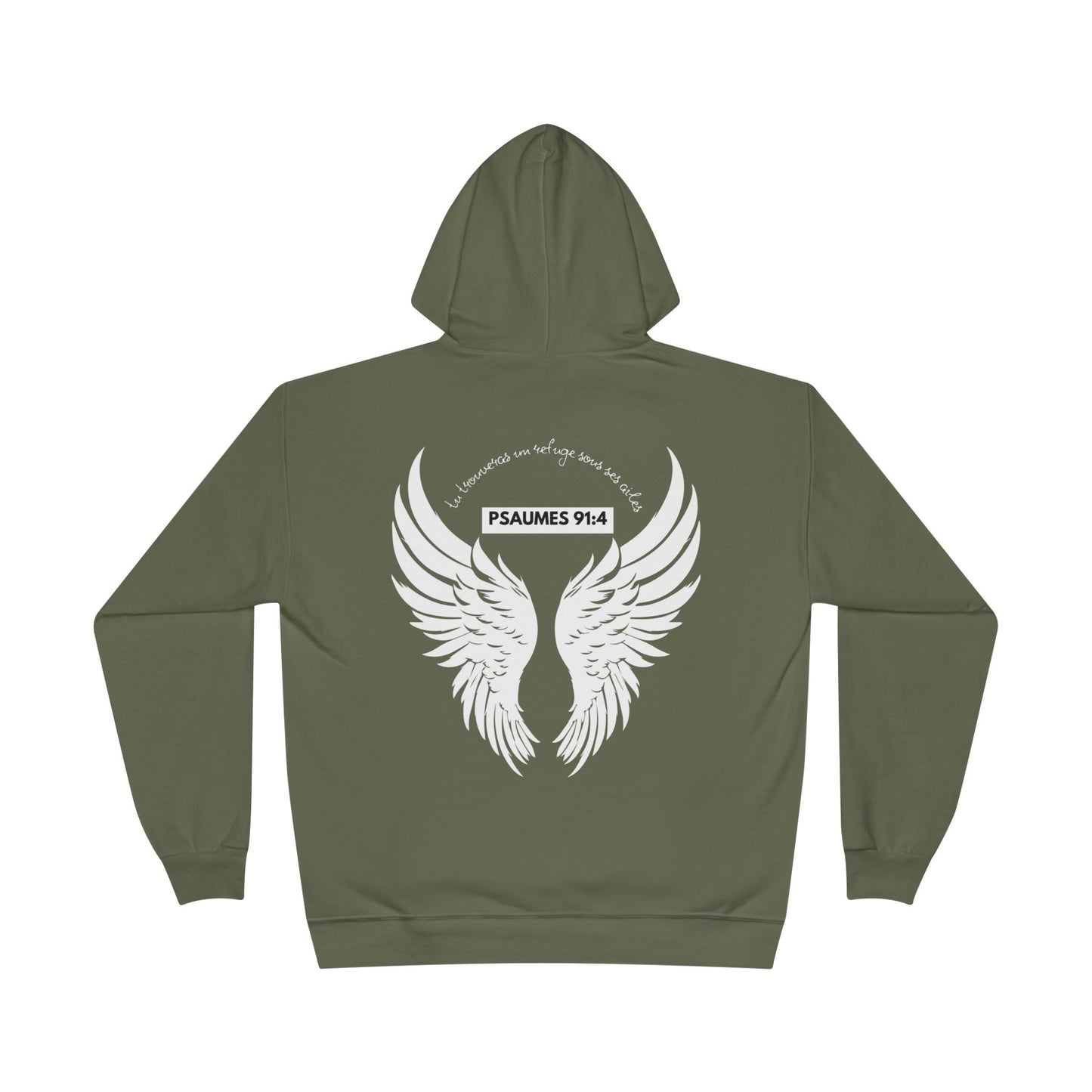 Psaumes 91:4 HOODIE - DOS