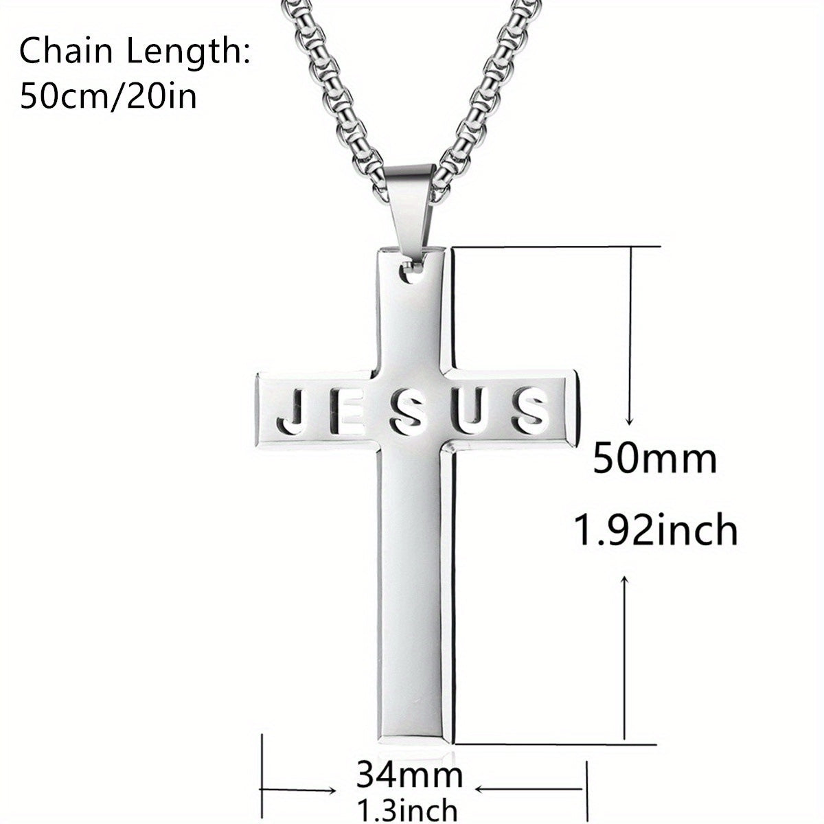Pendentif Jésus en Acier Inoxydable COLLIER