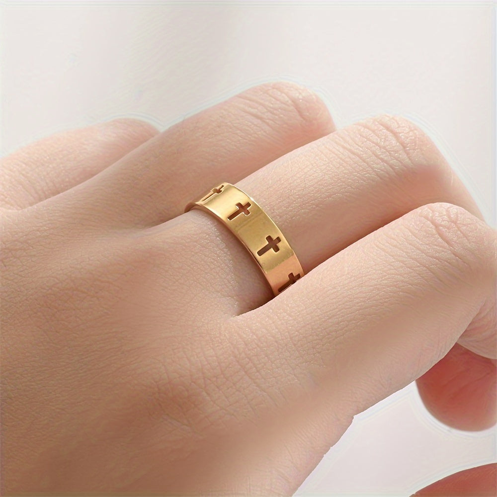 Croix Creuse en Acier Inoxydable BAGUE