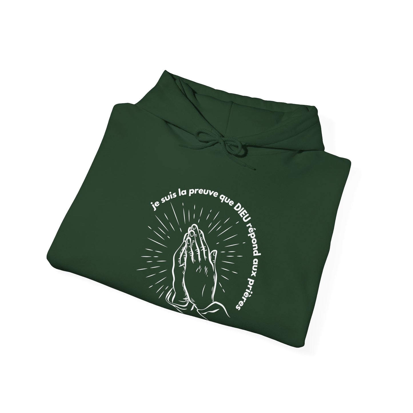 Je suis la preuve que Dieu répond aux prières HOODIE