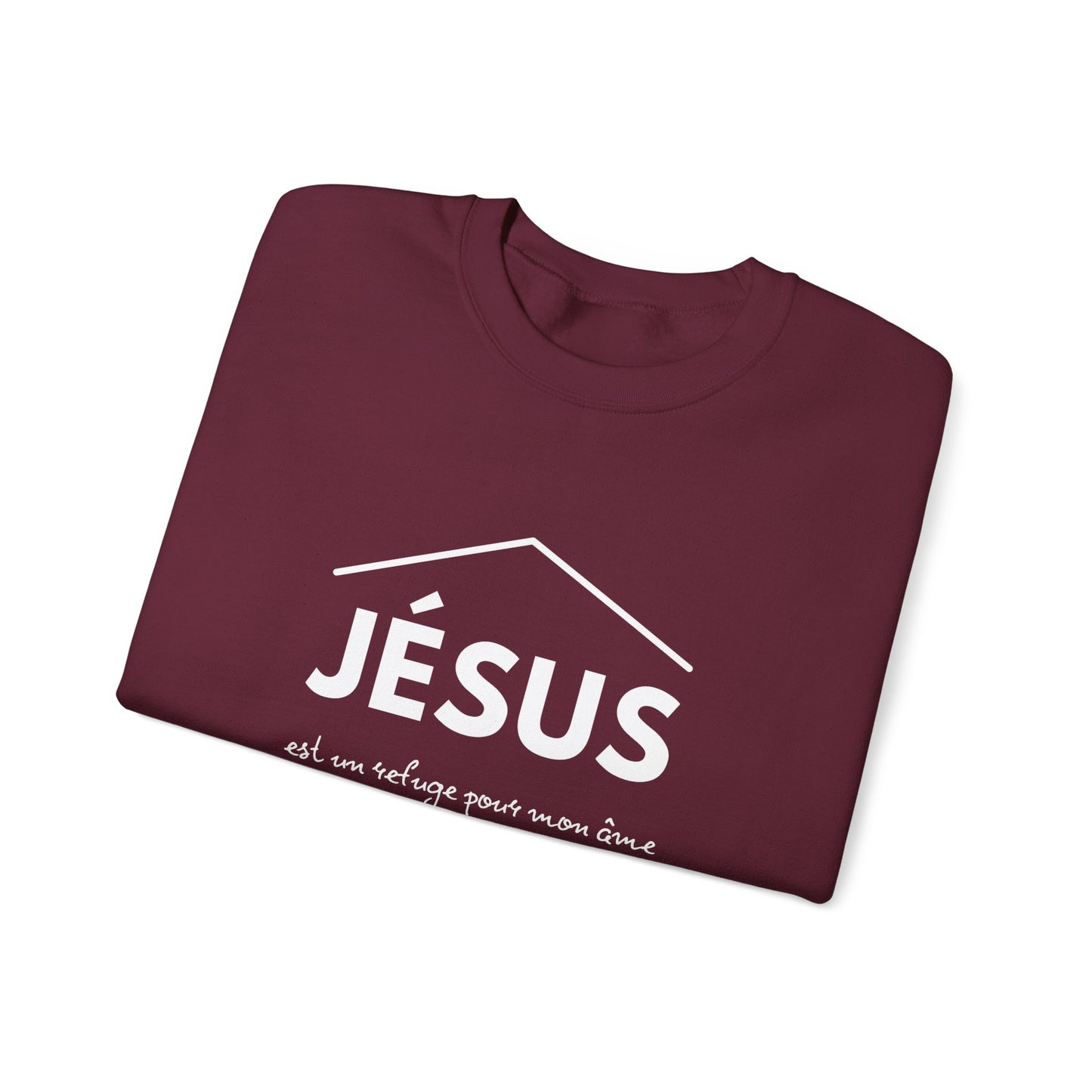 Jésus est un refuge pour mon âme CREWNECK
