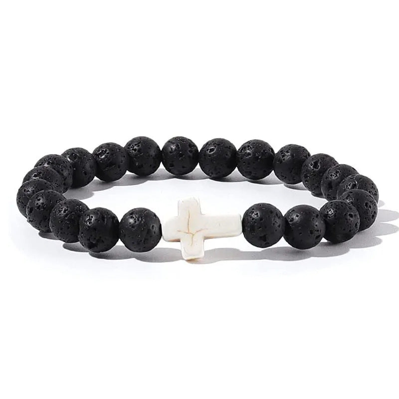 Perles et croix BRACELET
