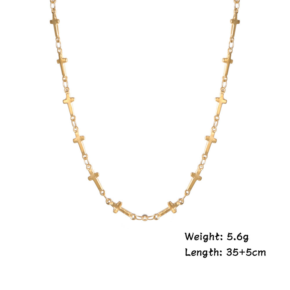 Croix en acier inoxydable BRACELET & COLLIER