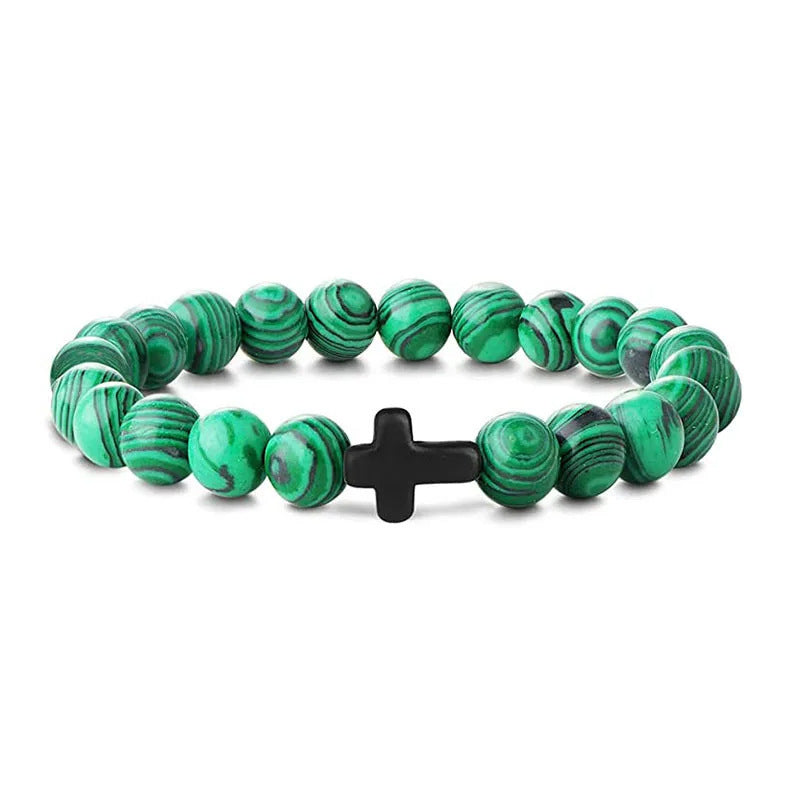 Perles et croix BRACELET