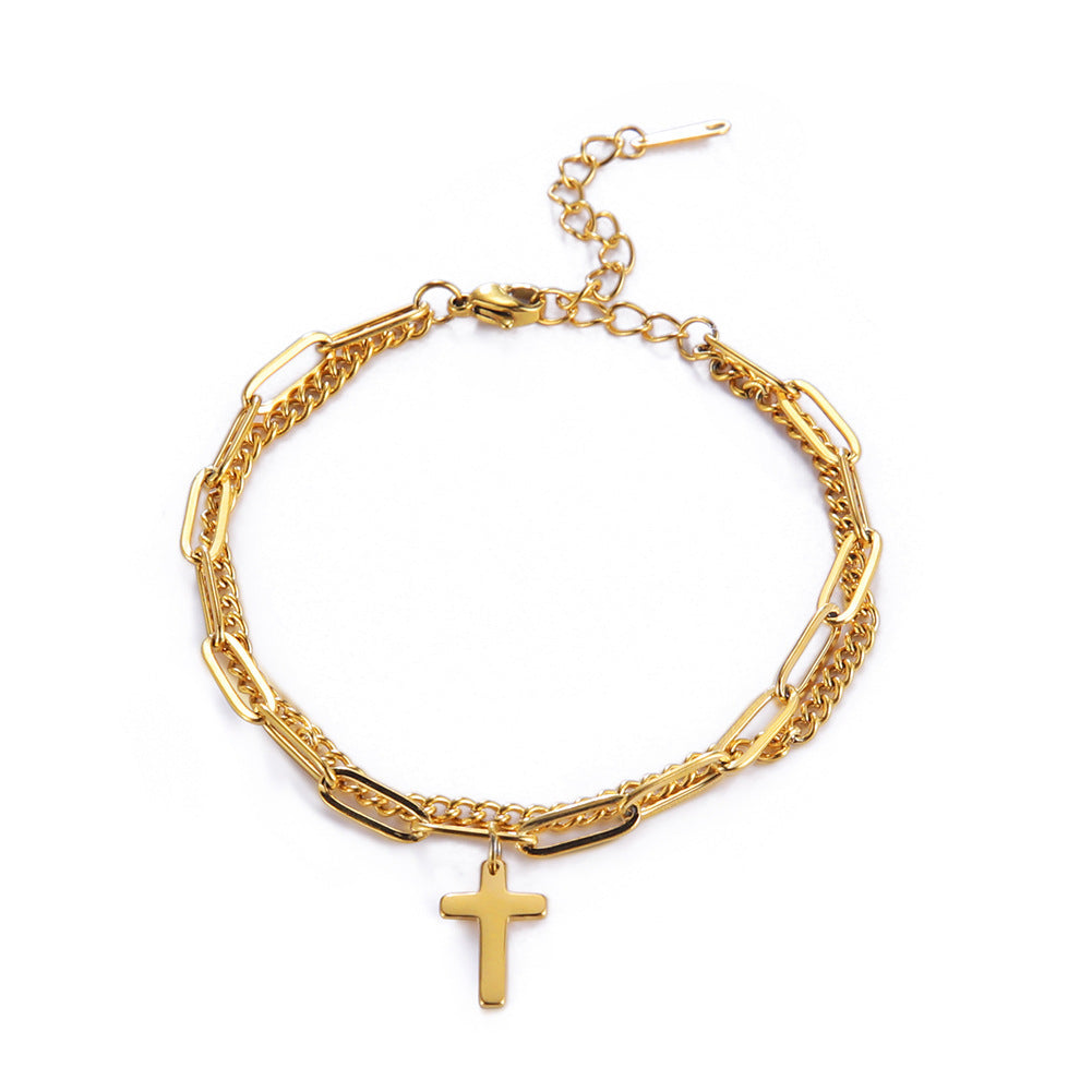 Chaine avec croix en Titanium BRACELET