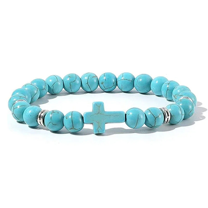 Perles et croix BRACELET