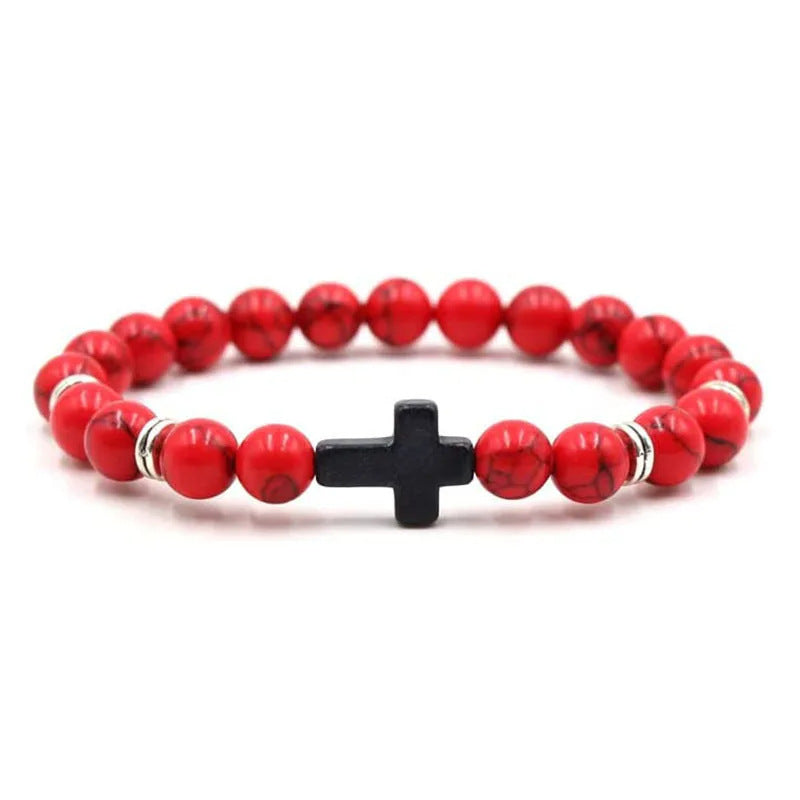 Perles et croix BRACELET