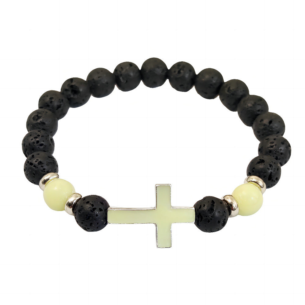 Croix brillant dans le noir BRACELET