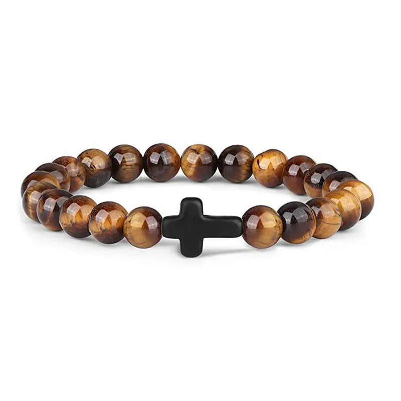 Perles et croix BRACELET