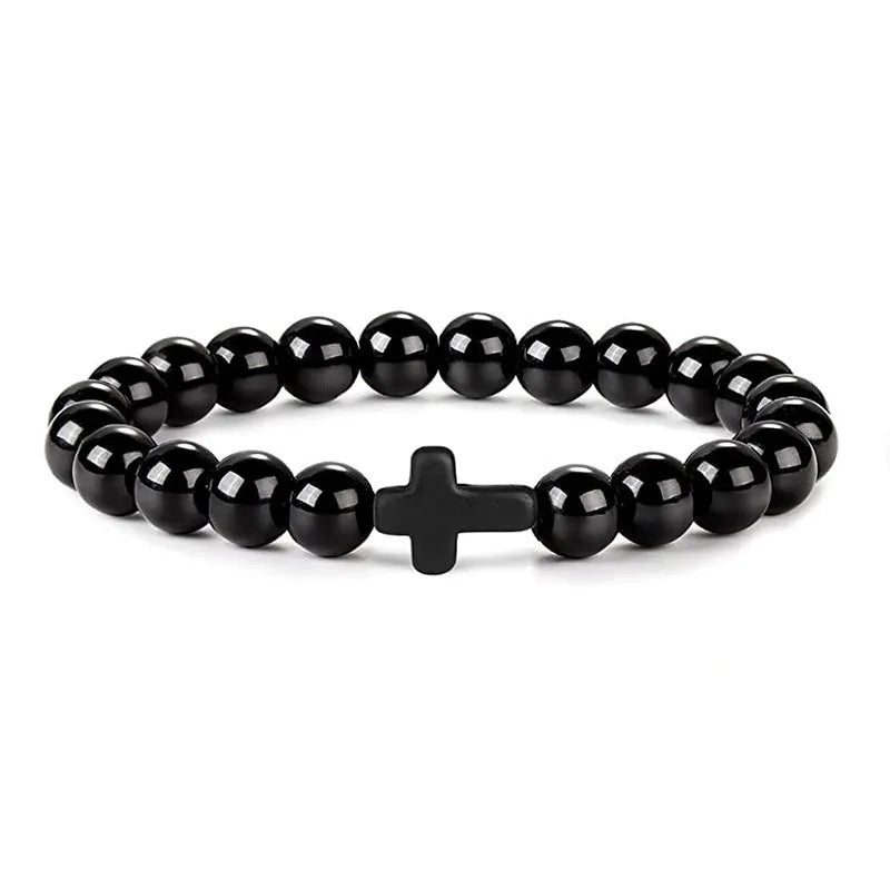 Perles et croix BRACELET