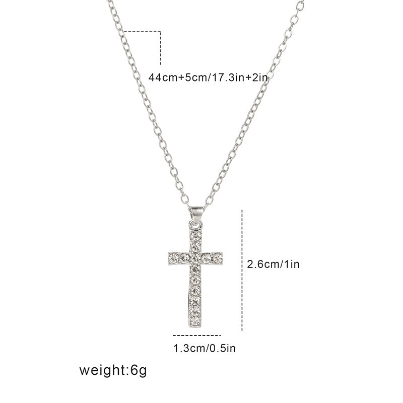 Croix avec strass COLLIER