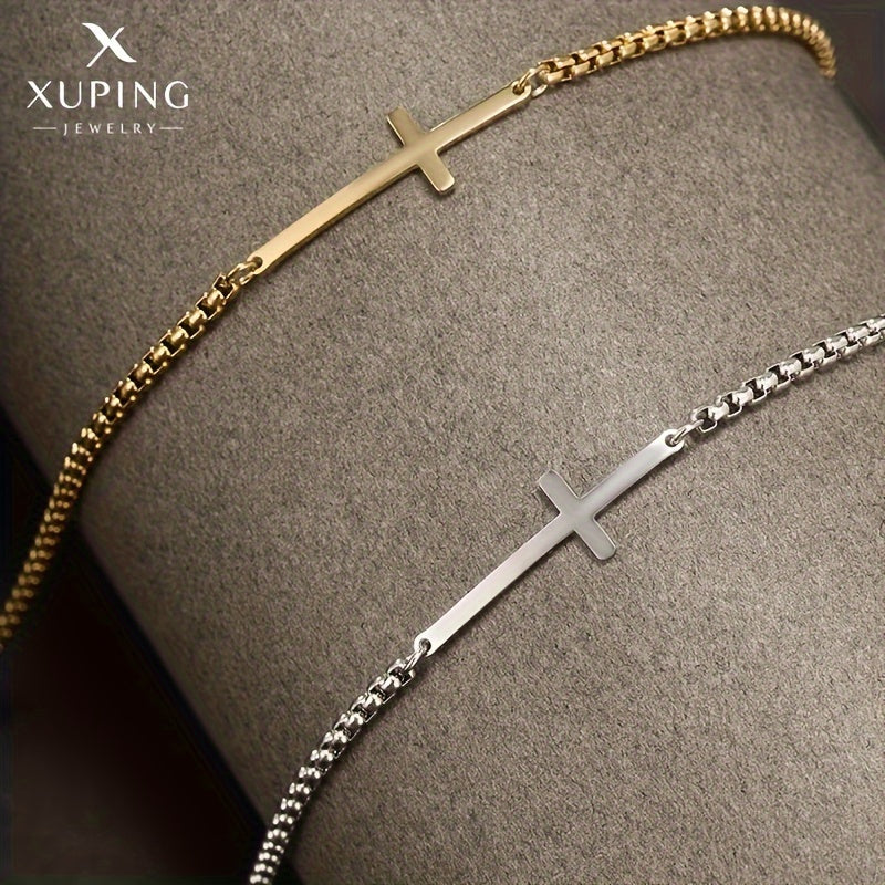 Croix sur chaîne en acier inoxydable BRACELET