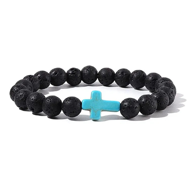 Perles et croix BRACELET