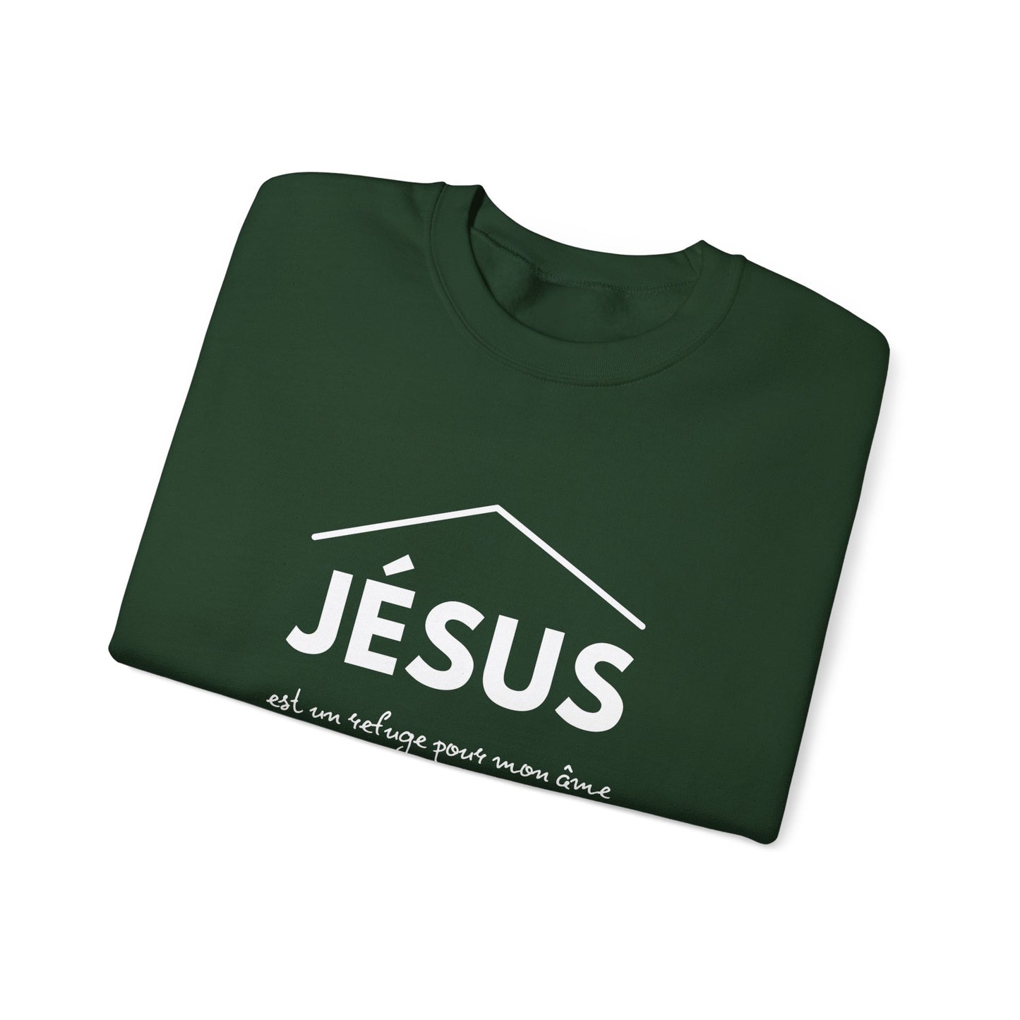 Jésus est un refuge pour mon âme CREWNECK