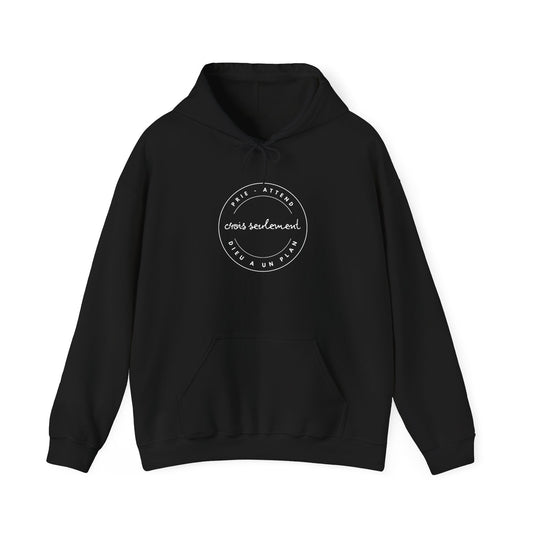 Prie, attend, crois seulement, Dieu a un plan HOODIE