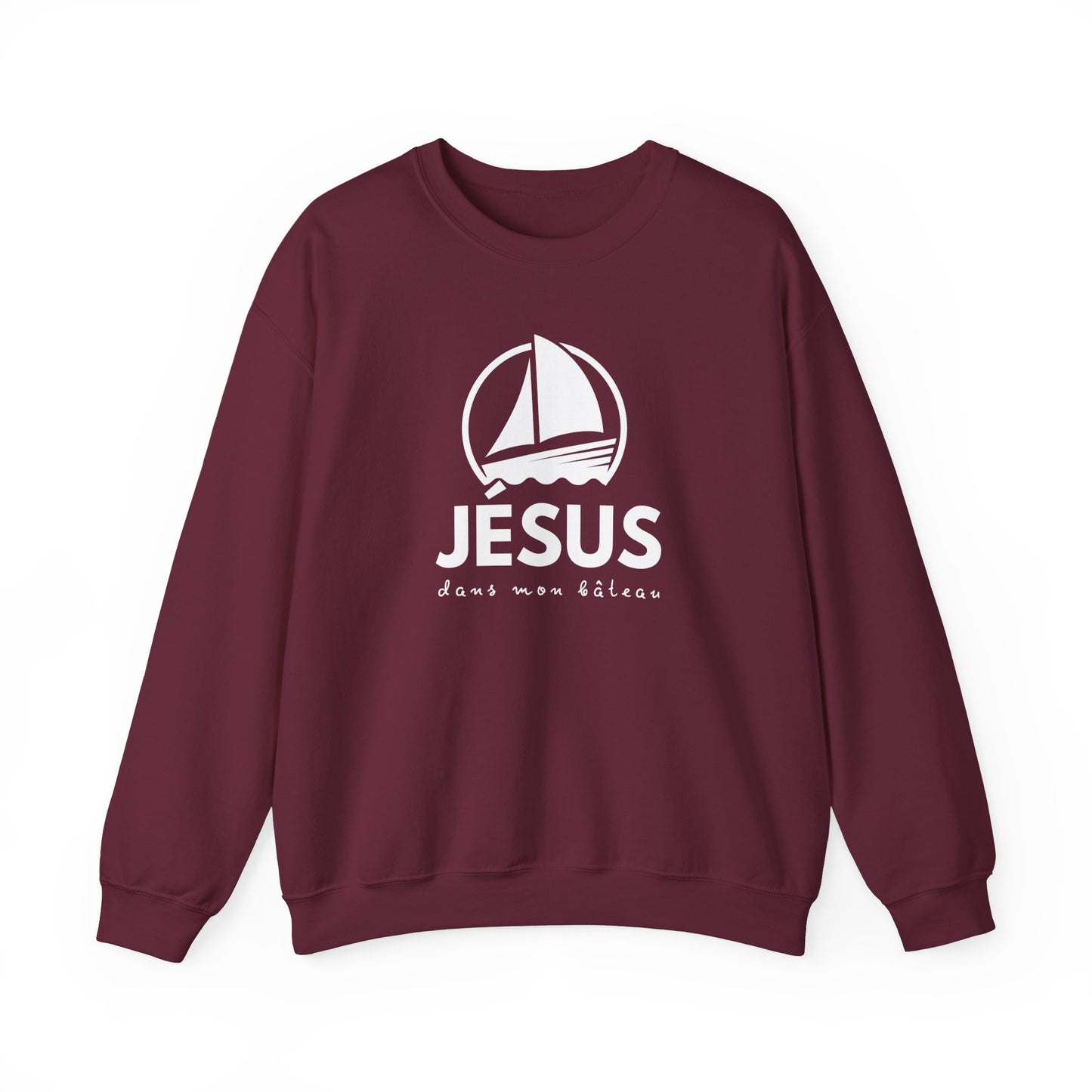Jésus dans mon bâteau CREWNECK