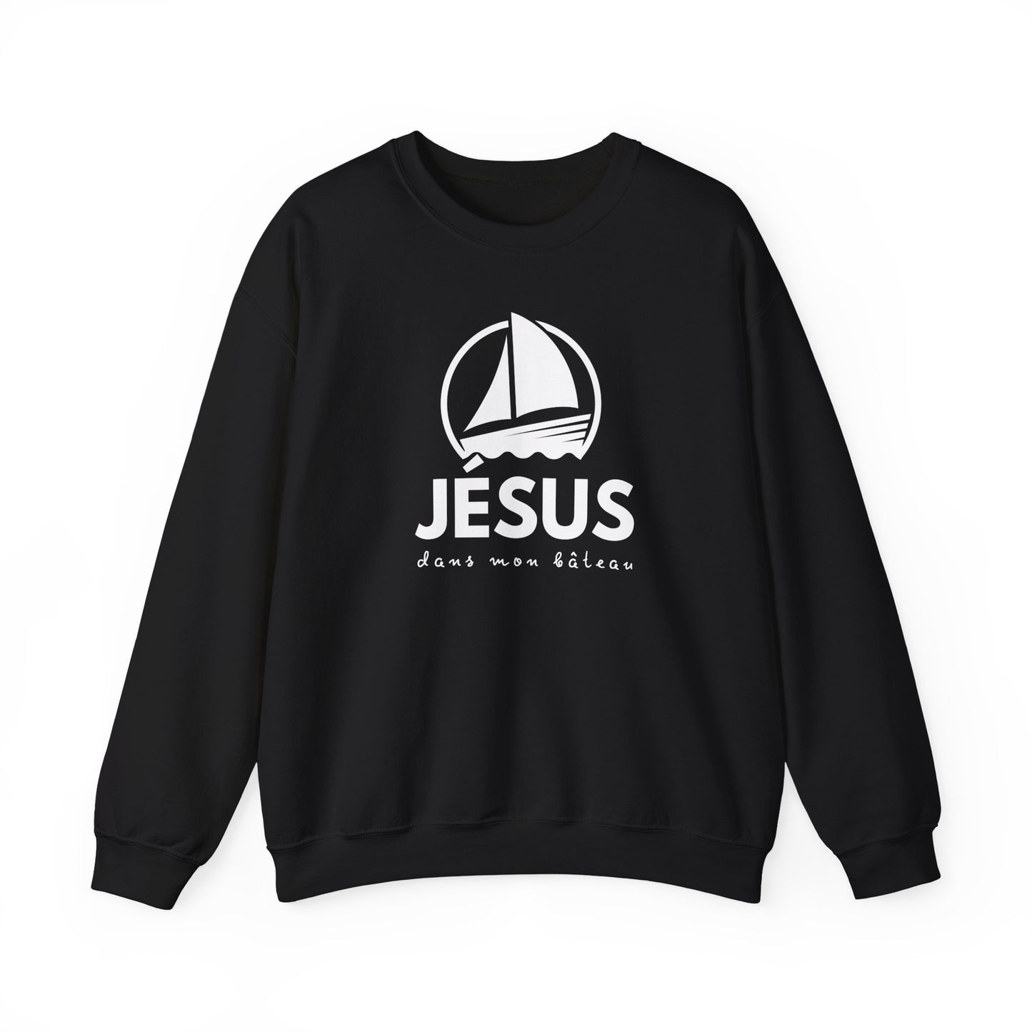 Jésus dans mon bâteau CREWNECK
