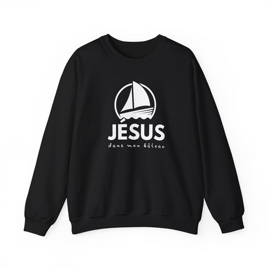 Jésus dans mon bâteau CREWNECK