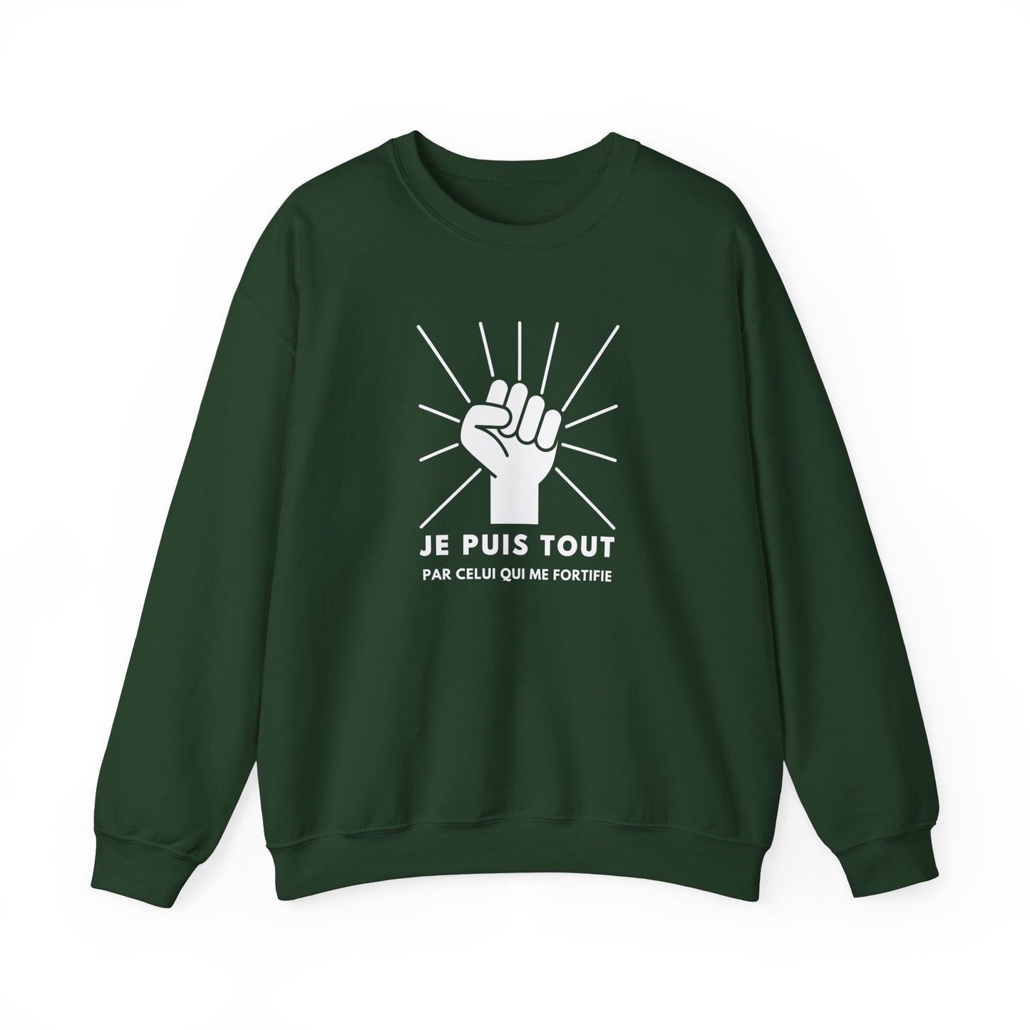 Je puis tout par celui qui me fortifie CREWNECK