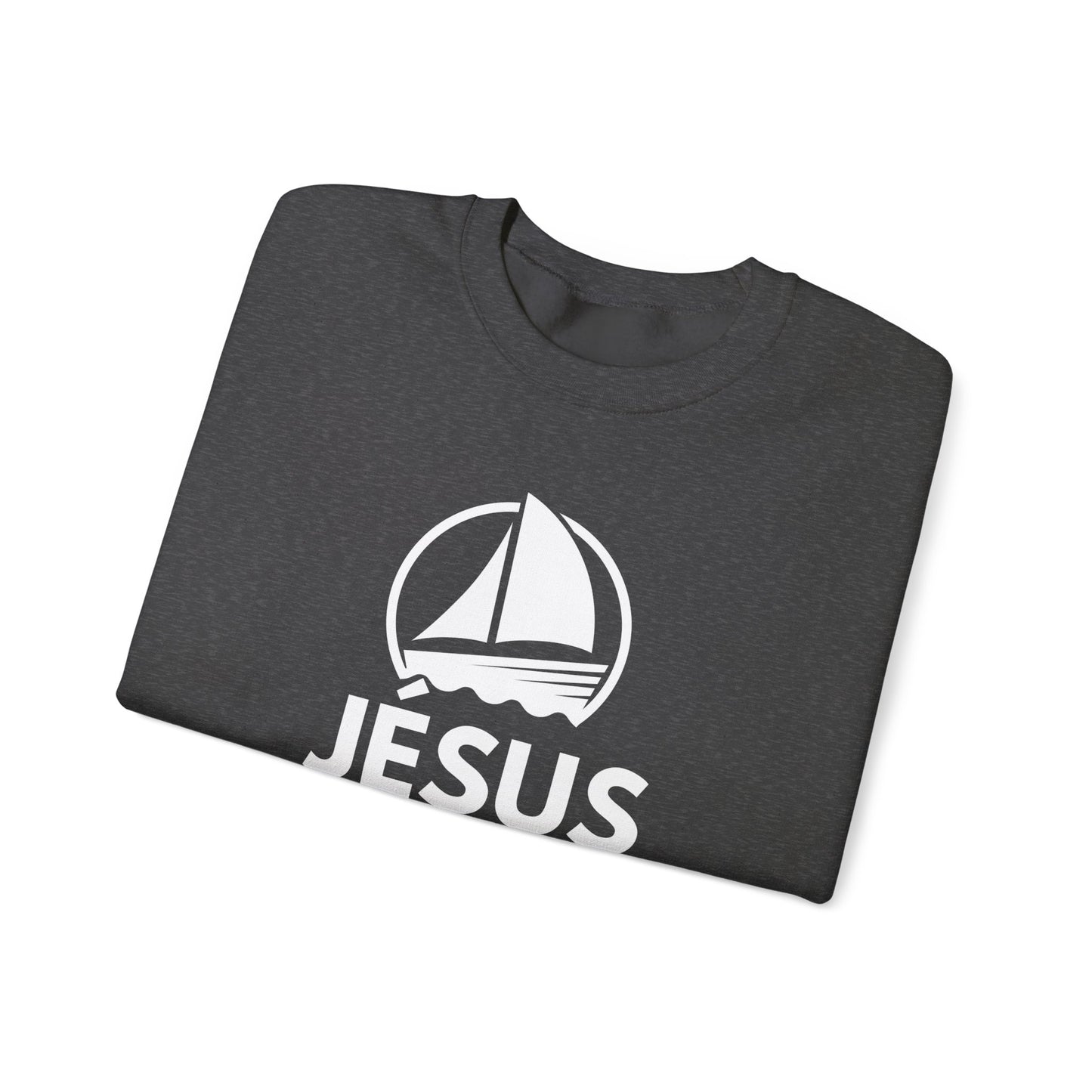 Jésus dans mon bâteau CREWNECK