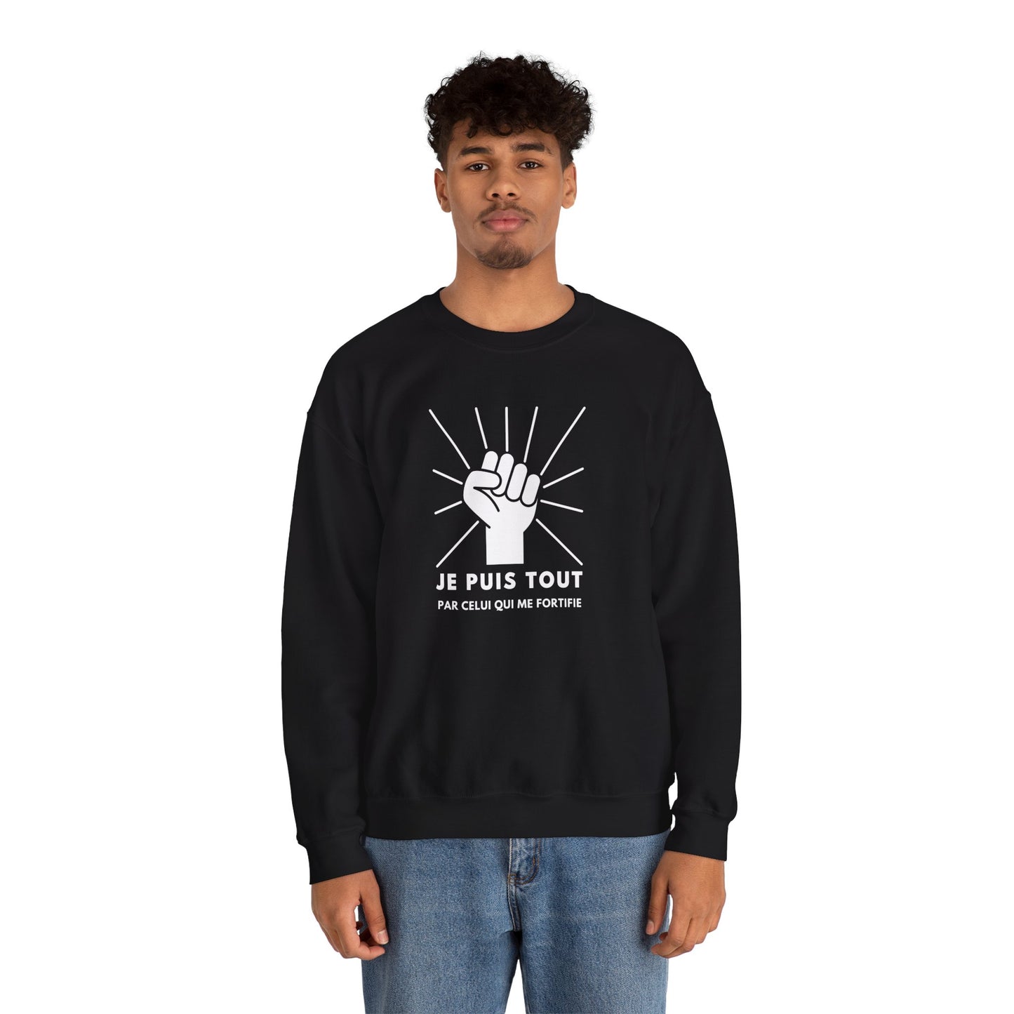 Je puis tout par celui qui me fortifie CREWNECK