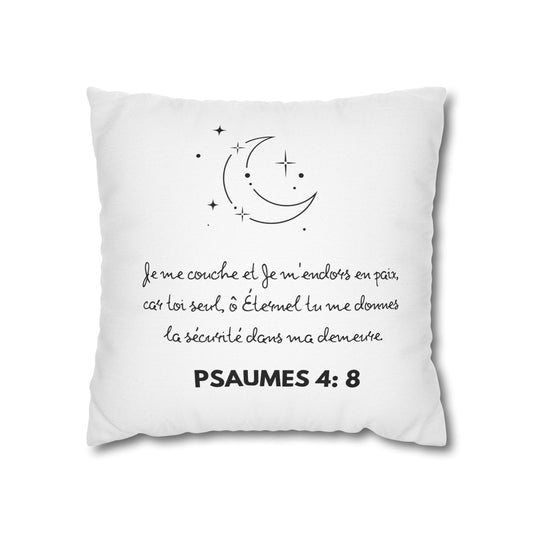 Je me couche et je m'endors en paix HOUSSE - White