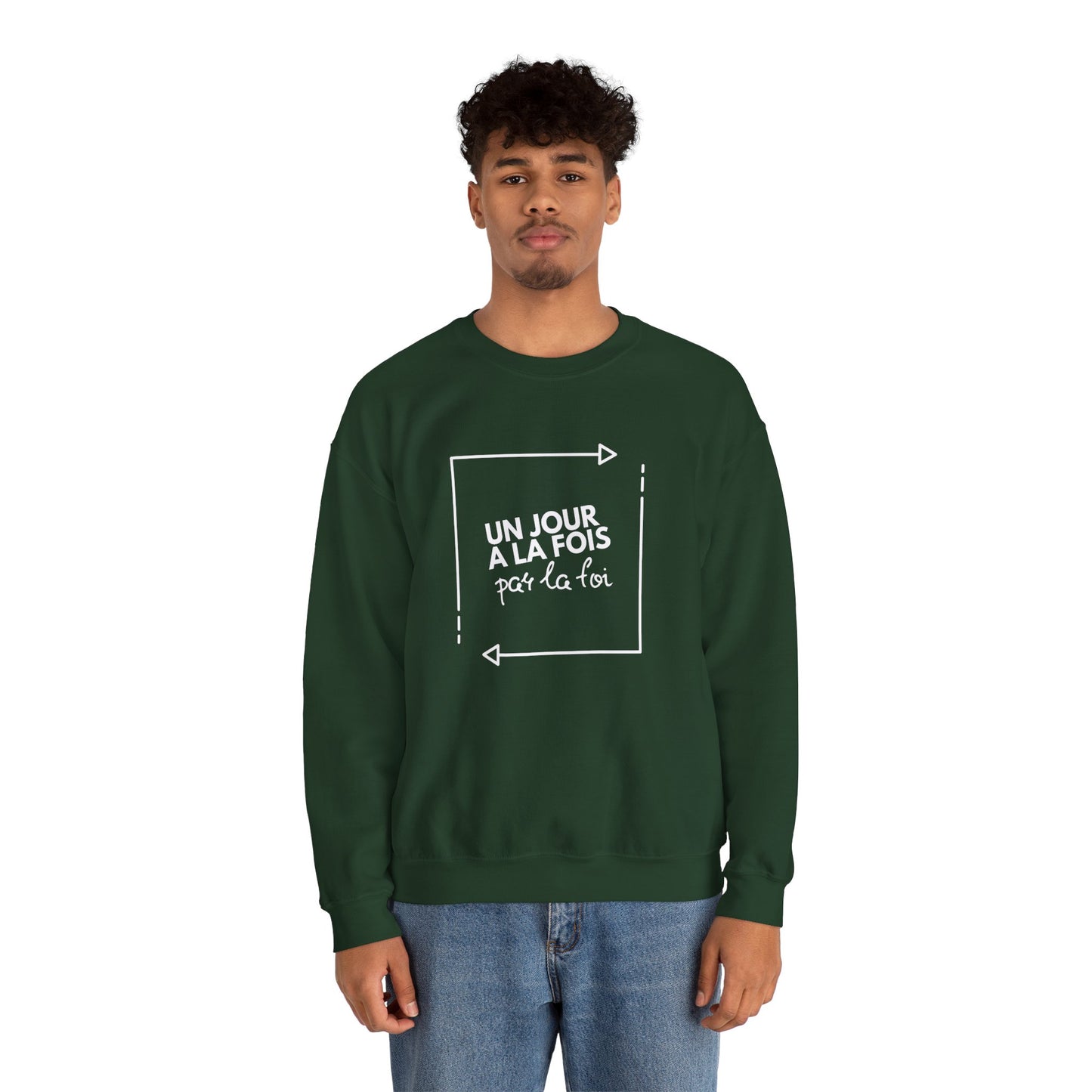 Un jour à la fois par la foi CREWNECK