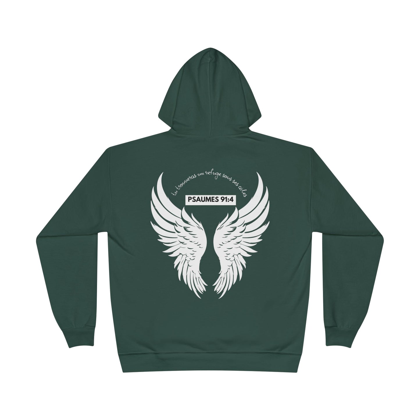 Psaumes 91:4 HOODIE - DOS