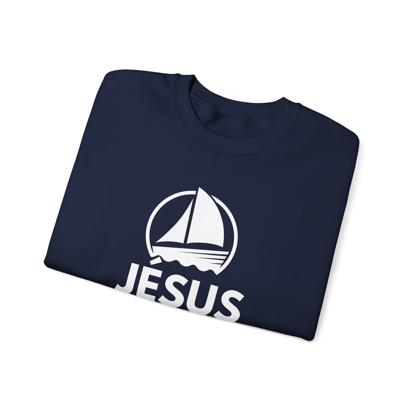 Jésus dans mon bâteau CREWNECK