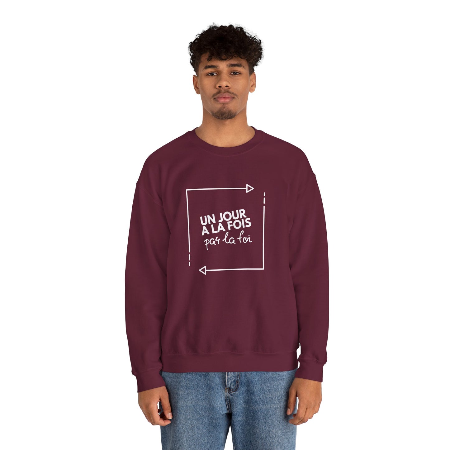 Un jour à la fois par la foi CREWNECK